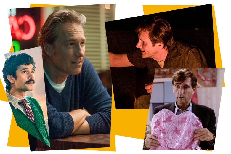 Collage of single dads in movies